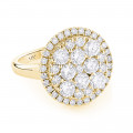 Ladies Cluster Halo Diamond Engagement Ring 2.84ct 14K Gold