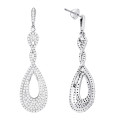 14K Gold Round Diamond Infinity Drop Earrings for Women 3.5ct