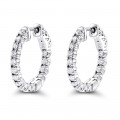 Inside Out Diamond Hoop Earrings Small in 14k Gold 1.5ct by Luxurman