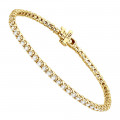 14K Gold Round Diamond Tennis Bracelet for Women 3.55ct with 4 Prong Setting