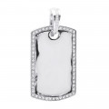 Dog Tags Gold Diamond Pendant Can Be Engraved