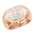 Men's 10K or 14K Greek Style Diamond Ring 1.25ct
