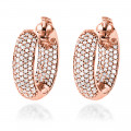 14K Gold Huggies Small Inside Out Diamond Hoop Earrings 0.7ct