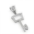 Key Necklaces 14K Gold Diamond Key Pendant 0.43ct