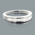 Thin Ladies Baguette Diamond Wedding Band 0.30ct 14K Gold