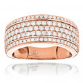 Men's Diamond Wedding Band Designer Ring by Luxurman 1.5ct in 10K or 14K Gold