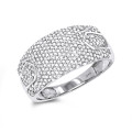 Pave Diamond Band for Women in 14K Gold 0.65ct