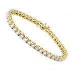 14K Gold Women's Diamond Tennis Bracelet Round Diamonds 9.72ct