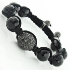 Disco Ball Black Diamond Bracelet 5.50ct 14K Gold