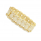 Men's Hip Hop Style Iced Out Diamond Link Bracelet 10K or 14K Gold by Joe Rodeo 21Ct