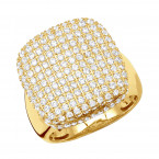 Statement 10K Gold 3 Carat Diamond Pinky Ring For Men