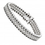 Luxurman White and Black Diamond Tennis Bracelet For Men in 10k Gold 8.5ct