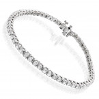 Round Diamond Tennis Bracelet in White Gold Yellow Gold Rose Gold 1.5ct 10K