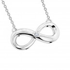 Sterling Silver Infinity Diamond Pendant Luxurman Love Quotes Necklaces