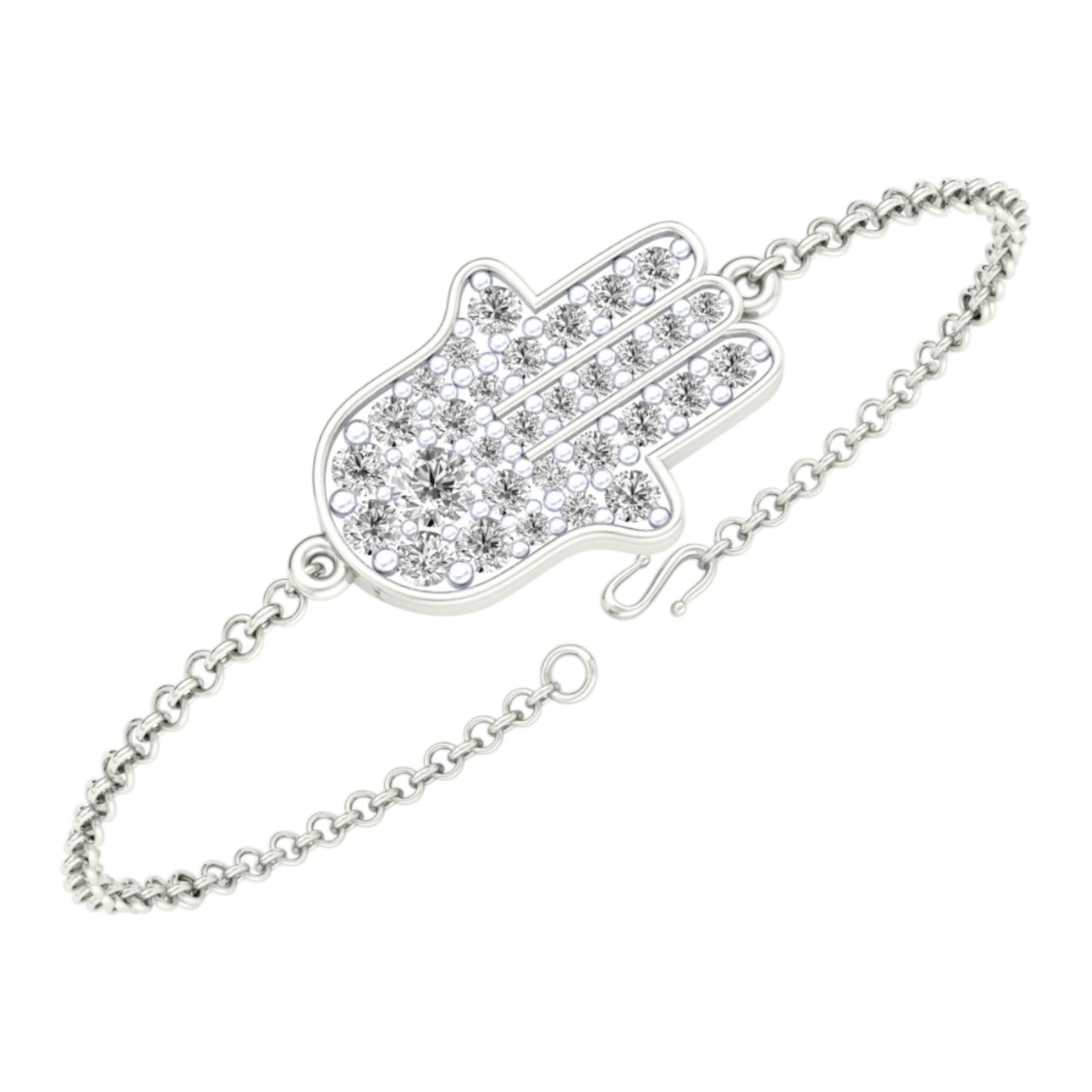 Item Code: HD0828, Warranty: 12 months, Metal: 14K Gold, Width: 7/16in (11mm), Length: 7in (178mm), Link Type: Cable, Chain/Bracelet Type: Chain Link, Clasp: S Hook, Carat Weight: 0.45 ct, Type of Gemstone: Diamond, Shape: Round, Color: H, Clarity: SI, Stone Setting Type: Prong.