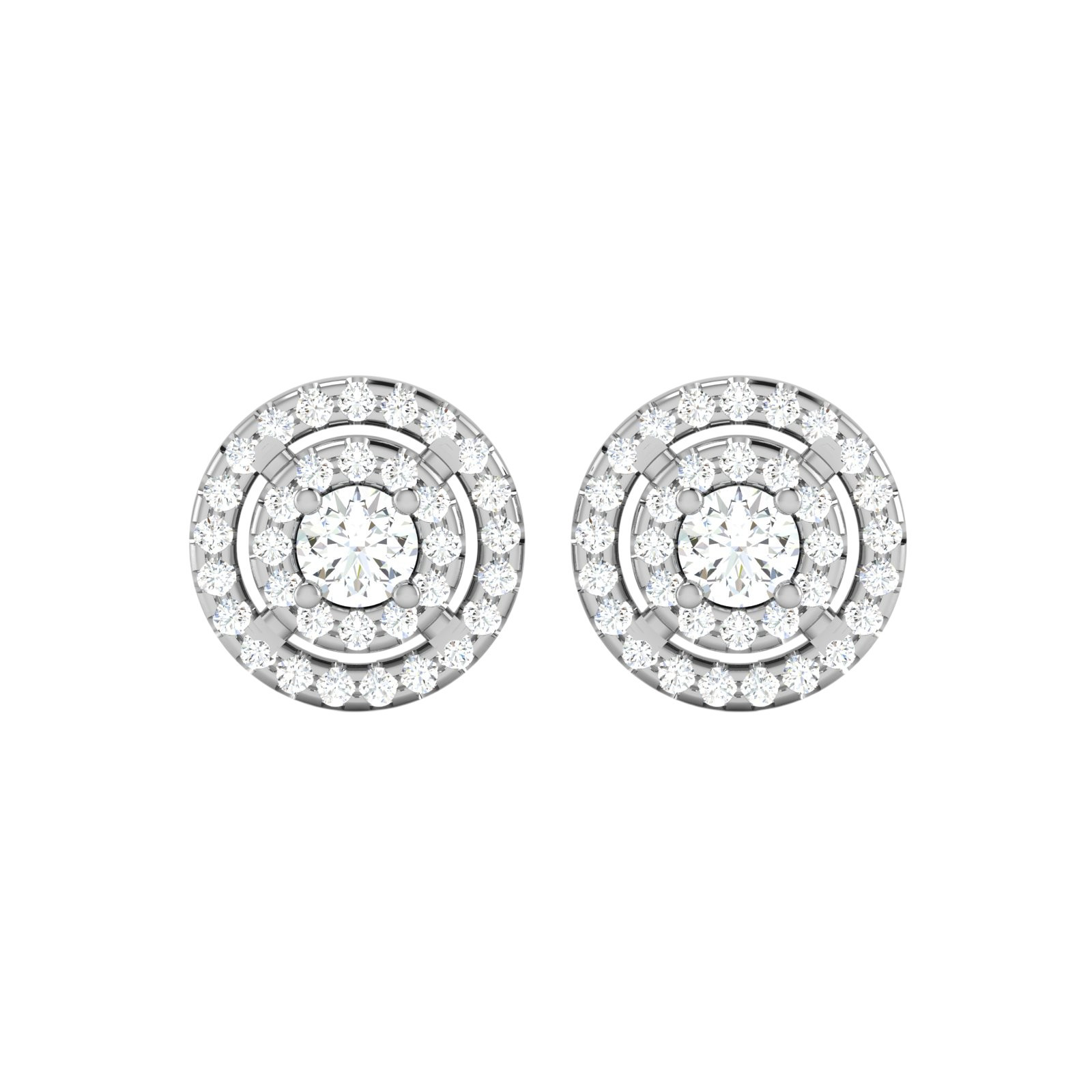 Item Code: HD0796, Approx. Weight: 4 g, Warranty: 12 months, Metal: 14K Yellow Gold, Width: 1/2in (12mm), Length: 1/2in (12mm), Earring Type: Hypoallergenic, Studs, Earring Back: Screw, Jewelry Shape: Round, Finish: Polished, Carat Weight: 1.4 ct, Type of Gemstone: Diamond, Shape: Round, Color: H, Clarity: SI, Stone Setting Type: Prong, Halo, Half Bezel.