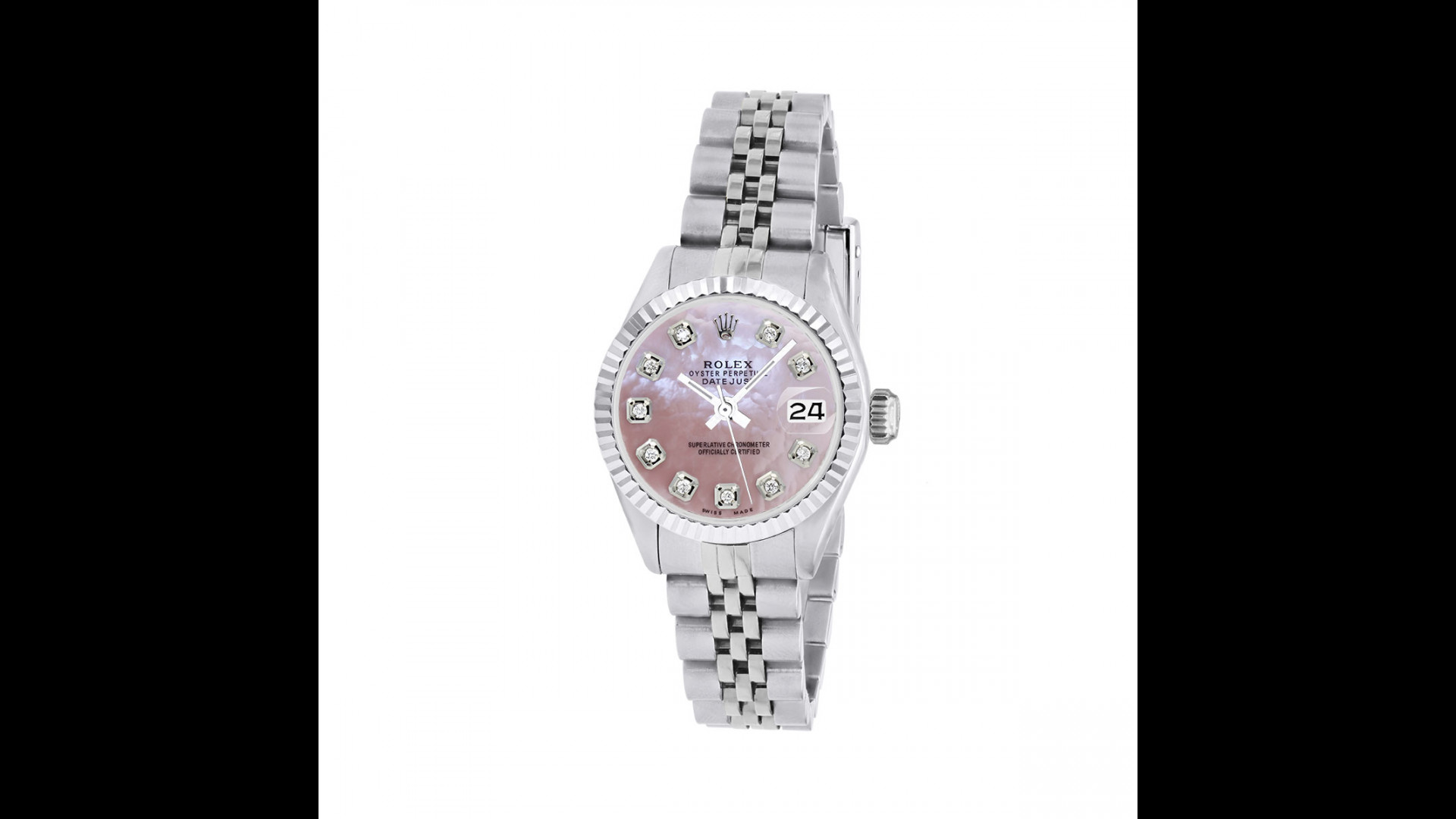 Rolex Datejust 26mm Stainless Steel Bracelet Pink Mother of Pearl