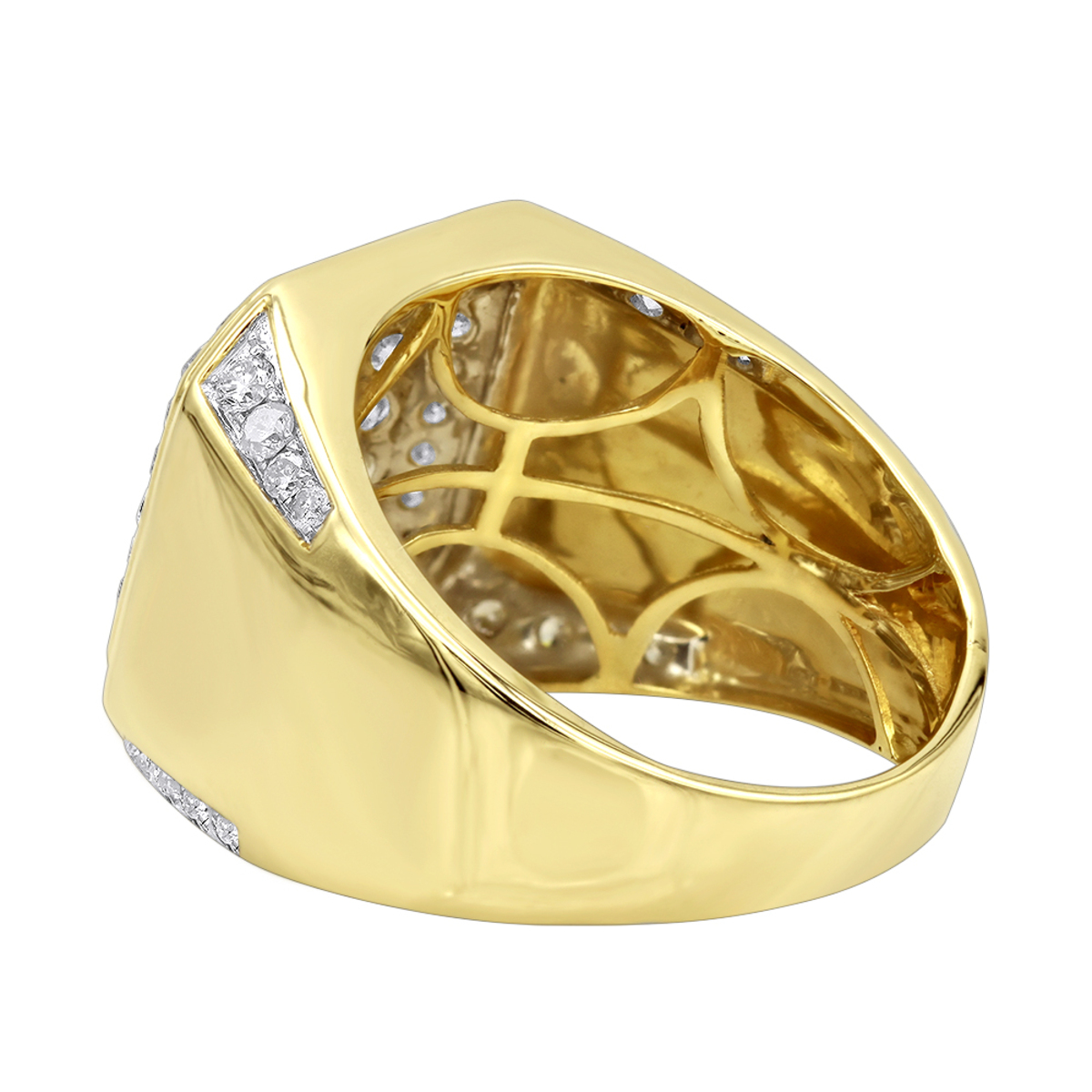 2 Carat Diamond Pinky Ring or Wedding Band for Men 10K Yellow Gold