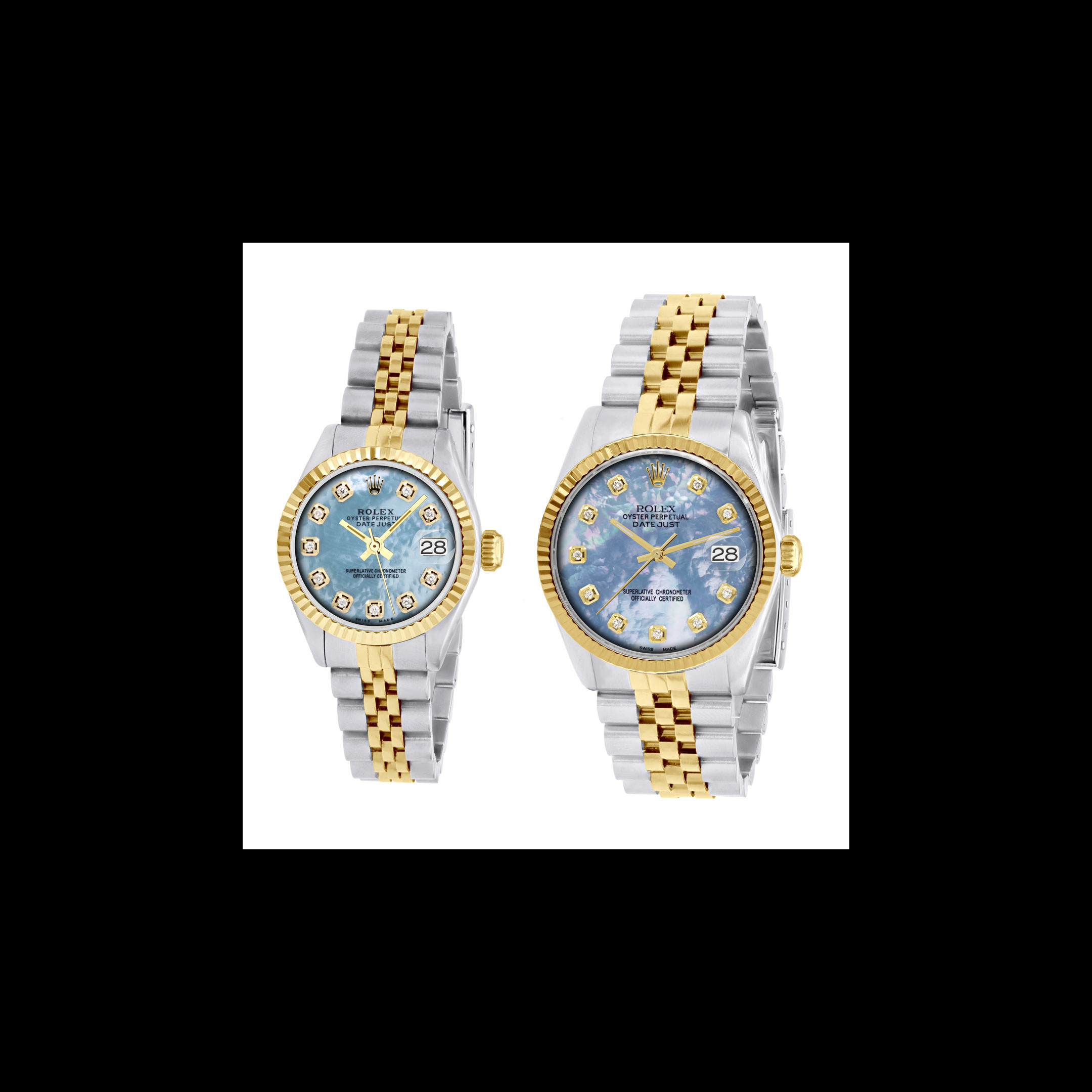 時計 ROLEX Rolex Men's Two-Tone Genuine 4link matching-his-and-hers-diamond-