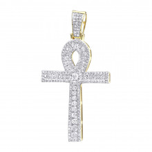 14k Gold Pave Ankh Diamond Cross Pendant for Men Egyptian Symbol of Life 14k Gold Pave Ankh Diamond Cross Pendant for Men Egyptian Symbol of Life