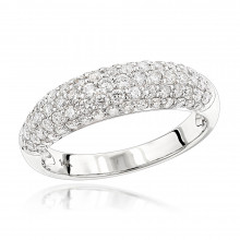 Unique Diamond Wedding Band for Women 14K Gold Pave Diamond Ring 1.3ct Unique Diamond Wedding Band for Women 14K Gold Pave Diamond Ring 1.3ct