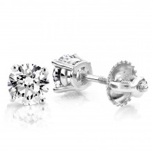 14K White Gold Earrings Round Diamond Studs 0.33ct 14K White Gold Earrings Round Diamond Studs 0.33ct
