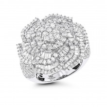 18k Gold Flower Diamond Engagement Ring LUCCELLO 3.25ct Statement Jewelry 18k Gold Flower Diamond Engagement Ring LUCCELLO 3.25ct Statement Jewelry