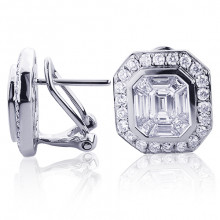 18K Gold Unique Designer Diamond Earrings Studs 2.04ct by Luccello 18K Gold Unique Designer Diamond Earrings Studs 2.04ct by Luccello