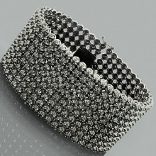 Hip Hop Jewelry 10K Custom 9 Row Black Diamond Bracelet Hip Hop Jewelry 10K Custom 9 Row Black Diamond Bracelet