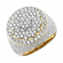 5 Carat Round Diamond Cluster Ring for Men in Solid 14k Gold 5 Carat Round Diamond Cluster Ring for Men in Solid 14k Gold