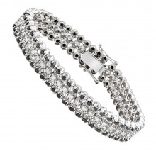 Luxurman White and Black Diamond Tennis Bracelet For Men in 10k Gold 8.5ct