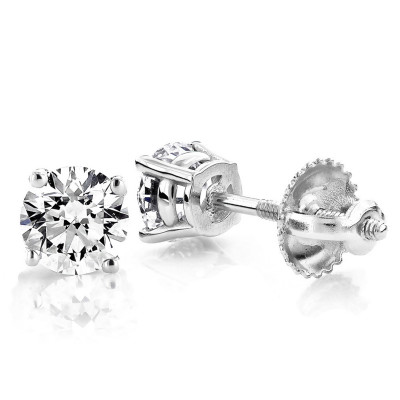 ピアス Round Brilliant Stud Earrings / 4 Prong #3311 61rl0SahFPL._AC_SY500_.jpg