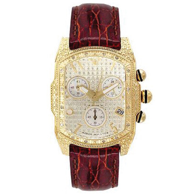 Aqua Master Ladies Yellow Tone Diamond Bubble Watch 963800