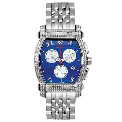 Aqua Techno Blue Steel & Diamond Watch 33134 #558 unisex Aqua Techno Blue Steel & Diamond Watch 33134 #558 unisex main image 3
