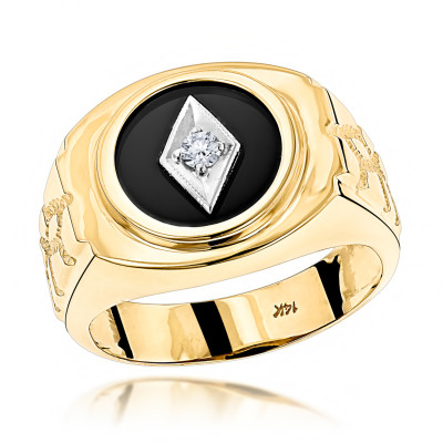 アクセサリー chili black onyx & diamond ring Black Onyx, .40 ct. t.w. Black Spinel and .40 ct. t.w. White Topaz