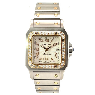 Cartier Santos Galbee 18K Gold and Stainless Steel Women display picture 3