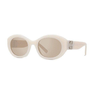 NEW GIVENCHY SUNGLASSES IVORY BROWN WOMEN EYEWEAR GIVENCHY GV40091F 25G Givenchy GV40091F 25G Shiny Ivory/Brown with Silver Mirror  main image 2