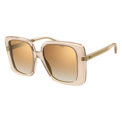 New! GUCCI Sunglasses GG1314S 005, Chic Oversized Transparent Beige, Authentic Gucci GG1314S 005 Sunglasses - US main image 4