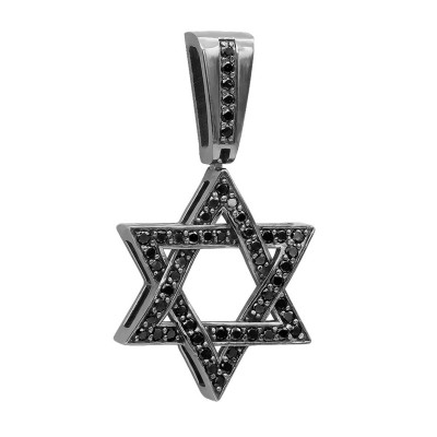 Black Diamond Star of David Pendant 1.44ct 10K or 14K Gold 000117