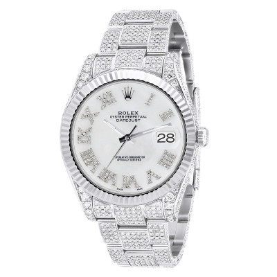 ROLLIE WATCH OUT！ mens-diamond-iced-out-watch-