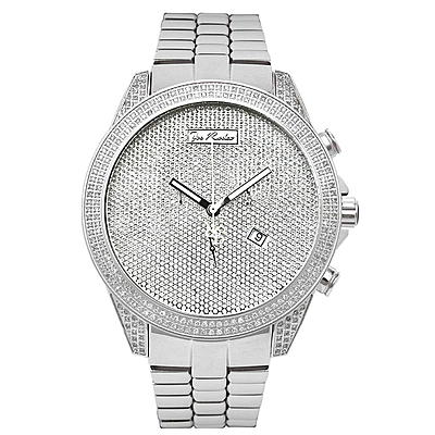 Montre Homme Joe Rodéo - Simili Diamants Et Citrine - Boîtier Plaqué Or 46mm - Quartz - Neuf Avec étiquettes