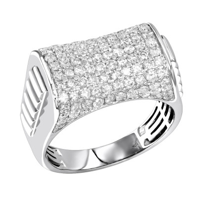 Luxurman 2 carat Mens Diamond Ring 10k Gold Pinky Ring 406938