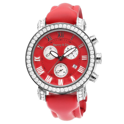 Men's Fine Diamond Benny Co Watch 3ct Red 962103R