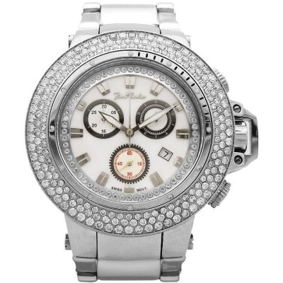 Men's Joe Rodeo Razor Diamond Watch 50mm Diamond Bezel Mother of