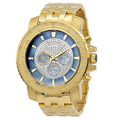 Montre Homme ICE HOUSE Diamants Et Or Canari - Quartz, Acier Inox, Chronographe, Neuve Avec étiquettes