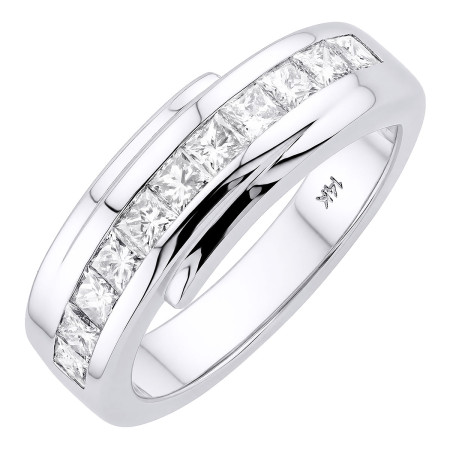 14k Gold Diamond Men's Wedding Band 1.42ct 007797
