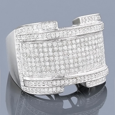 10K Gold Pave Men's Diamond Ring 1.61ct 800932