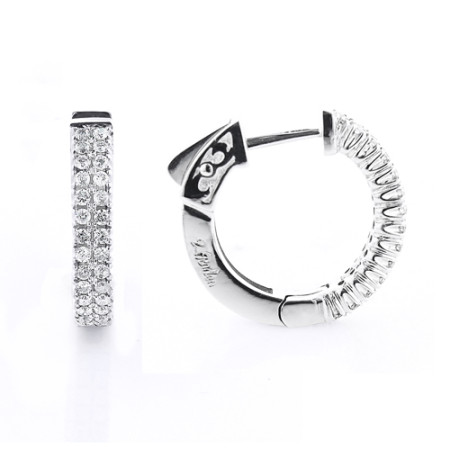 14K Diamond Hoop Earrings 0.70ct 802350