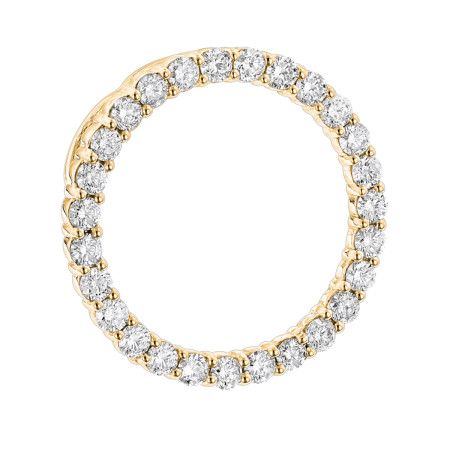 14K Gold Circle of Love Diamond Eternity Pendant for Women 3ct 004671