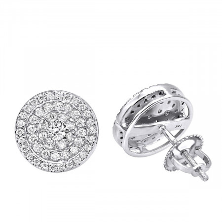 14k Gold Pave Diamond Earrings for Men & W... 406918